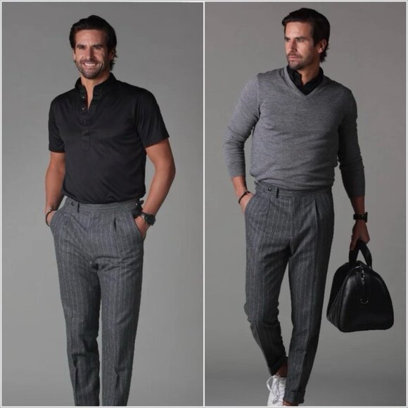 Collars & Co. Other - Collars & Co. Oxford Button Collar Polo Black Sz M Performance 4-Way Stretch NWT